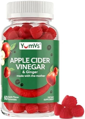 YUM-V'S Apple Cider Vinegar Gummies – ACV Gummies with Ginger…