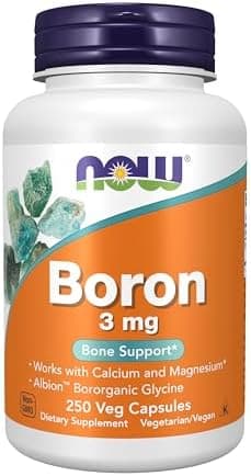 NOW Supplements, Boron 3 mg (Bororganic Glycine), Structural…