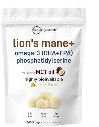 Micro Ingredients Lions Mane+ with Omega-3 EPA DHA…