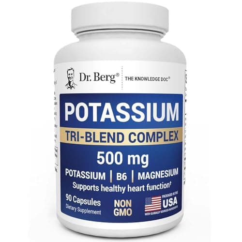 Dr. Berg Potassium Tri-Blend Complex – 500 mg Potassium…