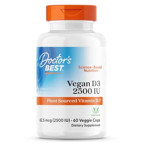 Doctors Best Vegan Vitamin D3 2500 IU Veg Caps - Vegan Vitamin…
