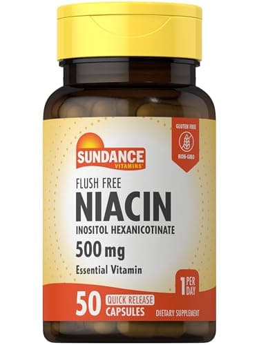 Sundance Niacin 500mg Flush Free | 50 Capsules | Essential…