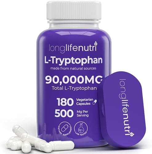 LongLifeNutri L-Tryptophan 500mg - 180 Veggie Capsules