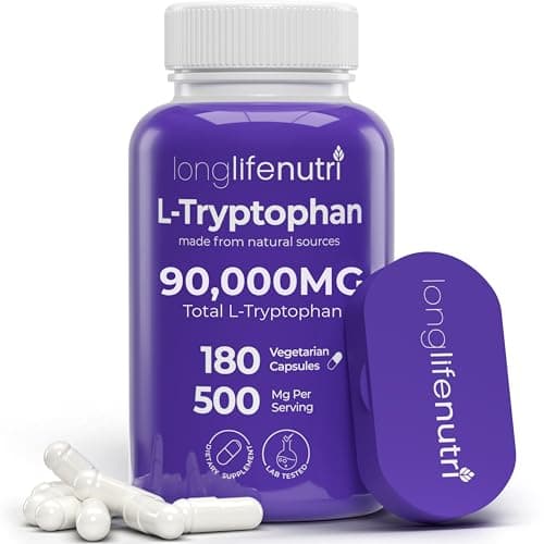 LongLifeNutri L-Tryptophan 500mg - 180 Veggie Capsules