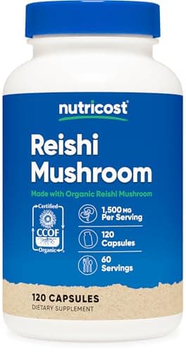 Nutricost Reishi Mushroom Capsules (1500mg) 60 Servings