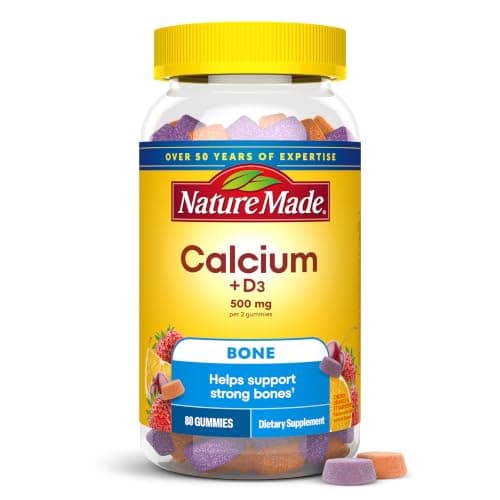 Nature Made Calcium Gummies 500 mg Per Serving with Vitamin D3