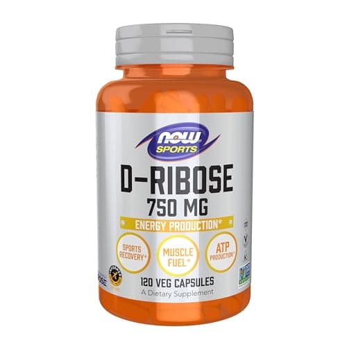 NOW Sports, D-Ribose 750 mg, Energy Production*, 120 Veg Caps