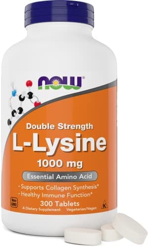Now Foods L-Lysine 1000mg - Double Strength - 300 Tablets…