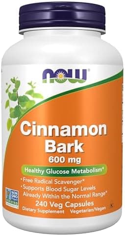 NOW Foods Supplements, Cinnamon Bark 600 mg, Non-GMO Project…