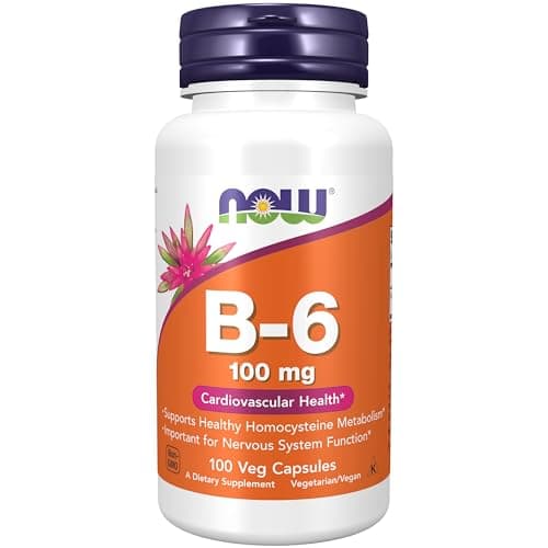 NOW Foods Supplements, Vitamin B-6 (Pyridoxine HCl) 100 mg…