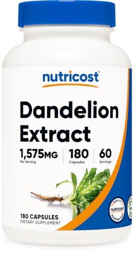 Nutricost Dandelion Extract 180 Capsules for 60 Servings Per…