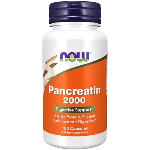 NOW Supplements, Pancreatin 10X 200 mg with naturally…