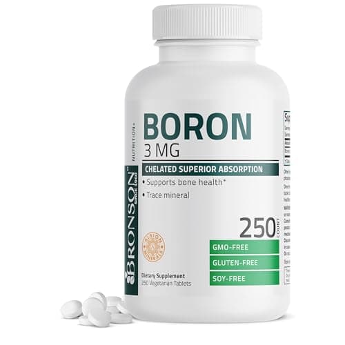 Bronson Boron 3 MG Chelated Superior Absorption Supports Bone…