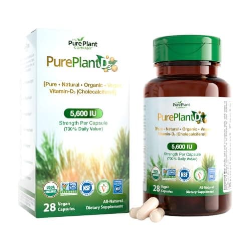 PurePlantD3 5,600 IU Organic Vegan Vitamin D3 from Pine - High…