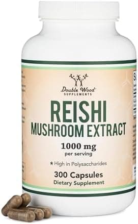 Reishi 1,000mg 4:1 Extract, Immune, Stress + Sleep Support…