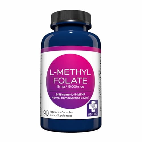 MD Life L-Methylfolate 15 mg Supplement - Professional-Grade…