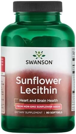 Swanson Sunflower Lecithin 1,200 Milligrams, 90 Softgels