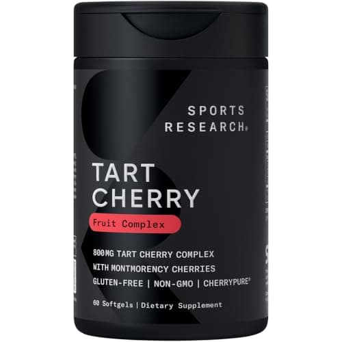 Sports Research® Tart Cherry Fruit Complex 800mg, 60 Softgels