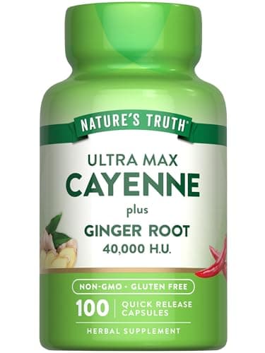 Nature's Truth Cayenne Pepper Capsules | 40,000 HU | 100 Count