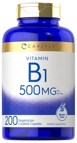 Carlyle Vitamin B1 500mg (Thiamine) | 200 Vegetarian Caplets…