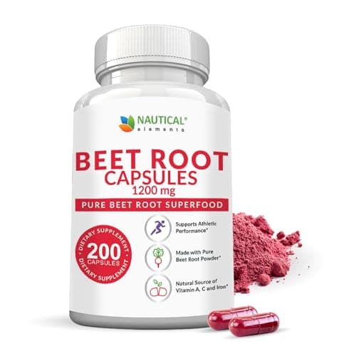 Beet Root Capsules - 1200mg Per Serving - 200 Beet Root Powder…