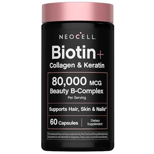 NeoCell Biotin Collagen Keratin Supplement | 80000mcg | 60…
