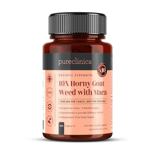pureclinica Horny Goat Weed & Maca 1000mg – 180 Tablets (6…