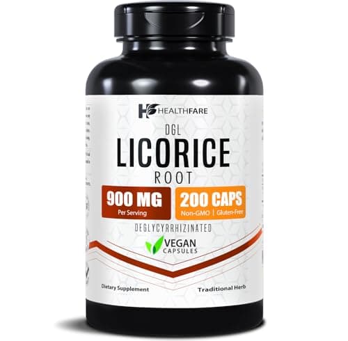 Healthfare Licorice Root Extract 900mg | 200 Vegan Capsules…