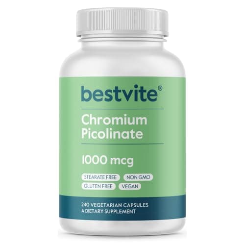 BESTVITE Chromium Picolinate 1000mcg (240 Vegetarian Capsules)…