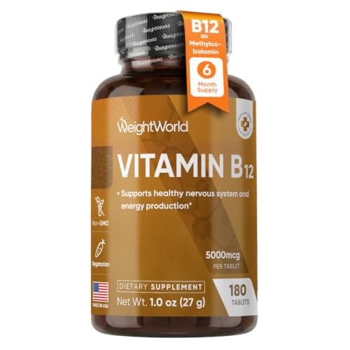 WeightWorld B12 Vitamin 5000mcg | 6-Month Supply | B12…