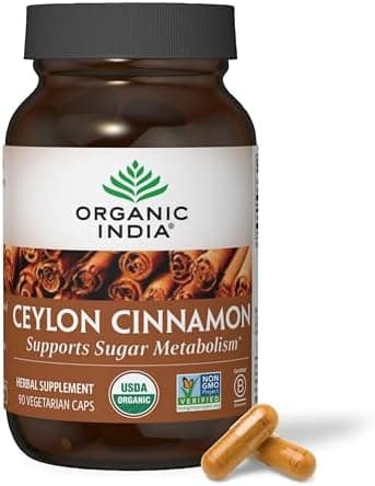 ORGANIC INDIA Ceylon Cinnamon Supplement - Organic Ceylon…