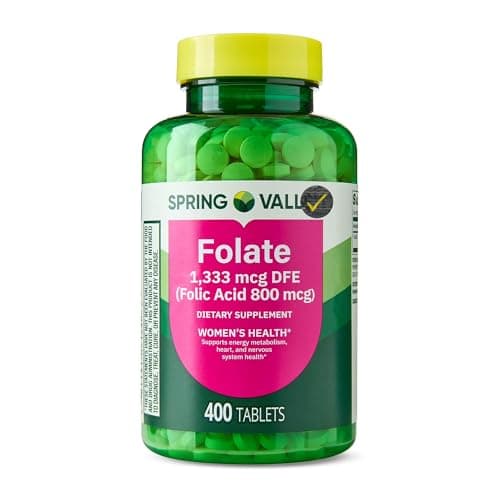 Folate 1,333 mcg DFE (Folic Acid 800 mcg), Dietary Supplement…