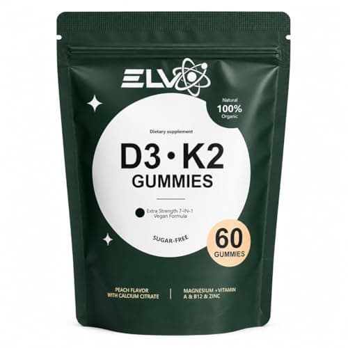 D3 + K2 Gummies – Vitamin D3 10000 IU with K2 MK-7