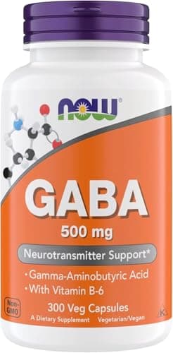 NOW Foods Supplements, GABA (Gamma-Aminobutyric Acid) 500 mg +…