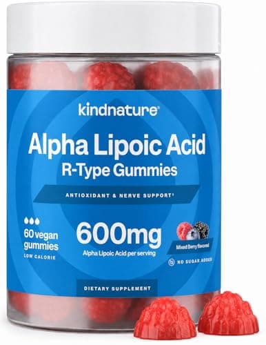 kindnature Alpha Lipoic Acid Gummies 600mg – Neuropathy…
