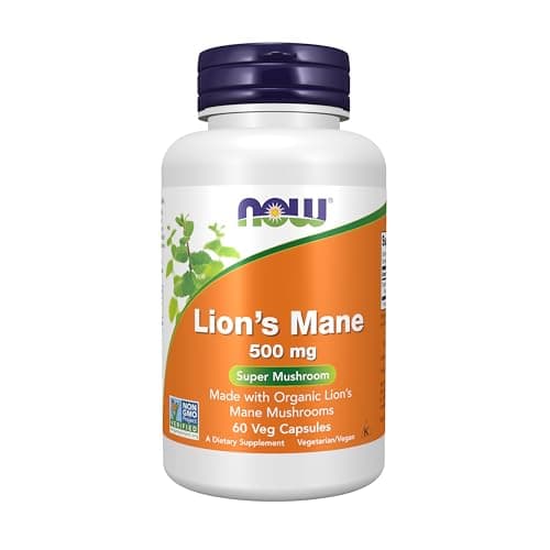 NOW Foods Supplements, Lion's Mane 500 mg, Super Mushroom…