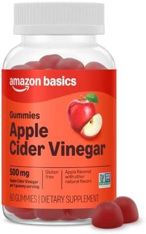 Amazon Basics Apple Cider Vinegar 500 mg Gummy, 60 Count