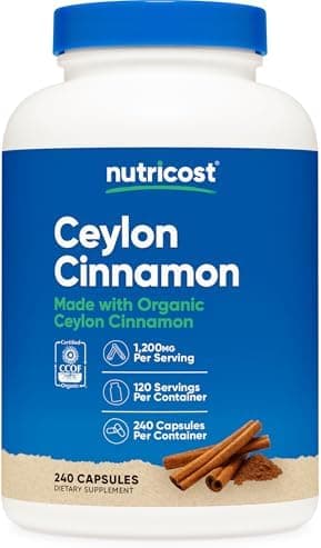 Nutricost Ceylon Cinnamon Capsules (240 Capsules) 1200mg per…