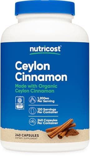Nutricost Ceylon Cinnamon Capsules (240 Capsules) 1200mg per…