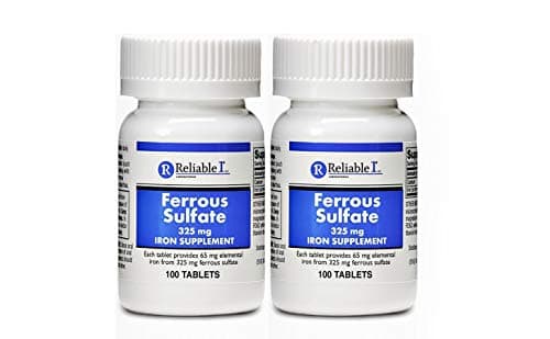 Ferrous Sulfate 325mg Iron Supplement (2-Pack) | Iron Pills…