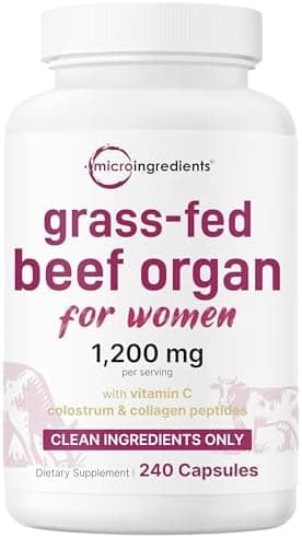 Micro Ingredients Grass‑Fed Beef Organ Supplement for Women…