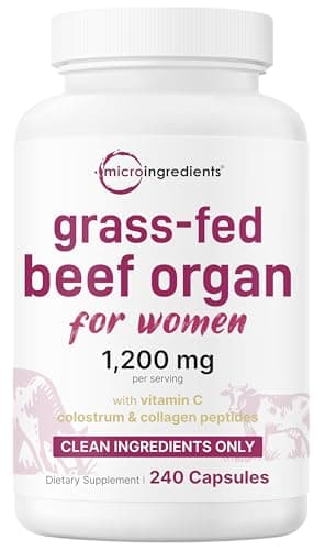 Micro Ingredients Grass‑Fed Beef Organ Supplement for Women…