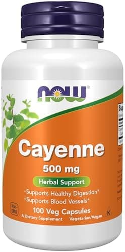 NOW Foods Supplements, Cayenne (Capsicum annuum) 500 mg…