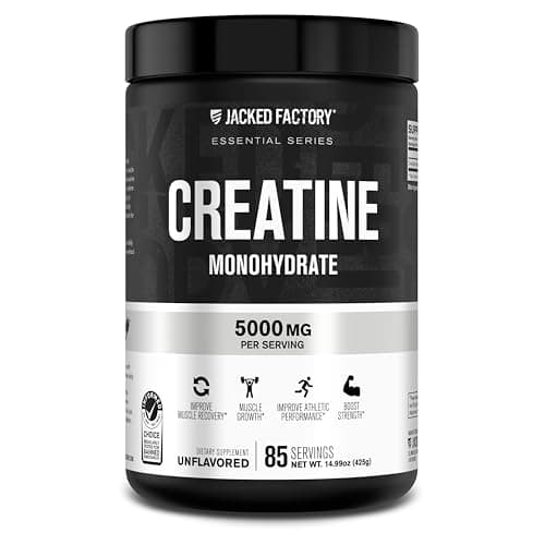 Jacked Factory Creatine Monohydrate Powder 425g - 5g Daily…