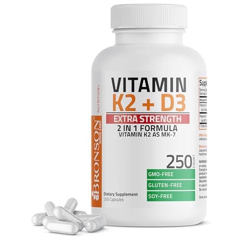 Vitamin K2 (MK7) with D3 Extra Strength Supplement Bone…