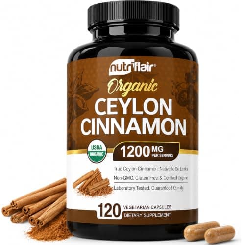 NutriFlair Organic Ceylon Cinnamon Supplement 1200mg