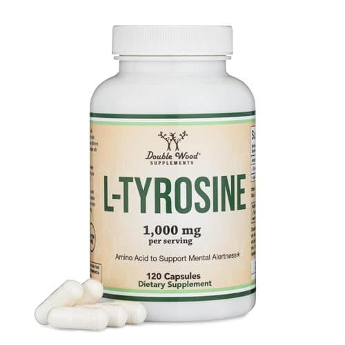 L-Tyrosine 1,000mg per Serving, 120 Veggie Capsules (L…