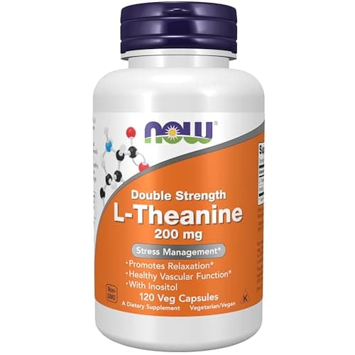 NOW Foods Supplements, L-Theanine 200 mg with Inositol, Stress…