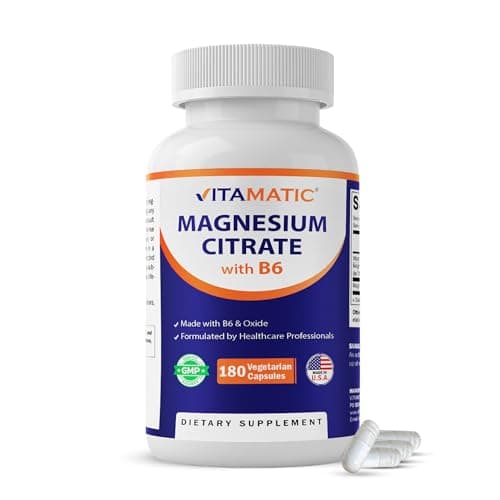 Vitamatic Magnesium Citrate 500mg per Serving - 180 Vegetarian…
