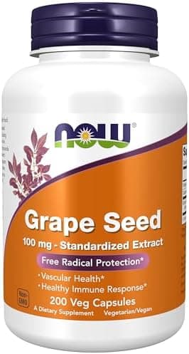 NOW Foods Supplements, Grape Seed 100 mg - Standardized…